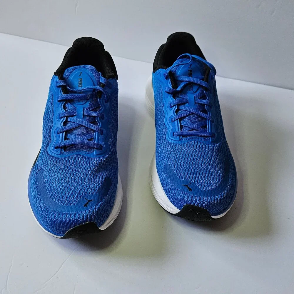 Puma Scend Pro Blue and Black Lace Up Running Sneakers Mens Size 9.5